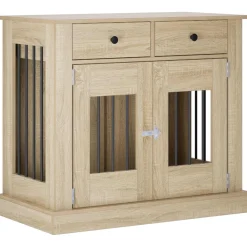 vidaXL Hond Bench Meubel Sonoma Eiken 90 x 47,5 x 80 cm Bewerkt hout