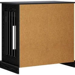 vidaXL Hond Bench Meubel Zwart eiken 80 x 47,5 x 80 cm Bewerkt hout