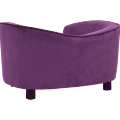 vidaXL Hondenbank 69x49x40 cm pluche bordeauxrood