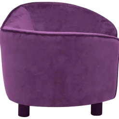 vidaXL Hondenbank 69x49x40 cm pluche bordeauxrood
