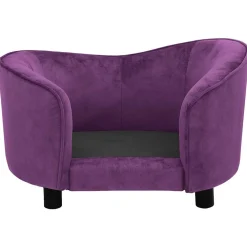 vidaXL Hondenbank 69x49x40 cm pluche bordeauxrood