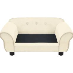 vidaXL Hondenbank 72x45x30 cm pluche crèmekleurig