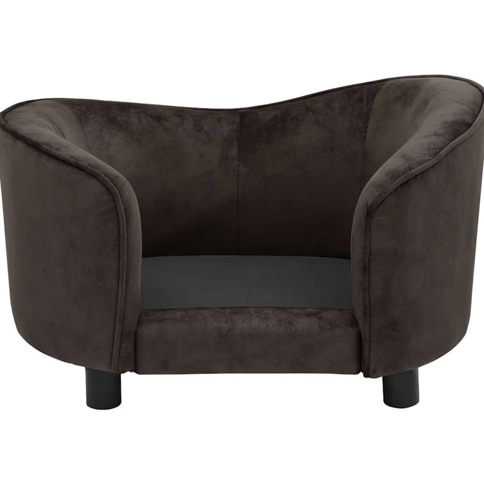 vidaXL Hondenbank 69x49x40 cm pluche bruin