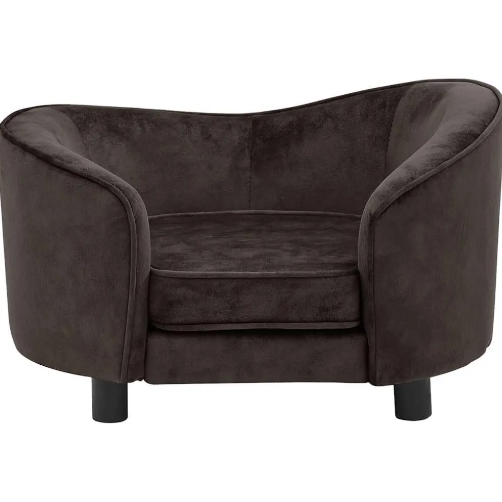 vidaXL Hondenbank 69x49x40 cm pluche bruin