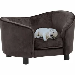 vidaXL Hondenbank 69x49x40 cm pluche bruin