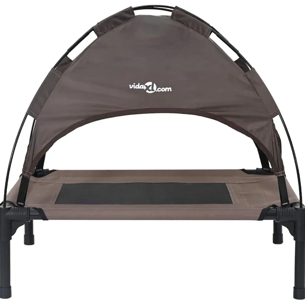 vidaXL Hondenbed Bruin 62 x 48 x 61 cm Staal