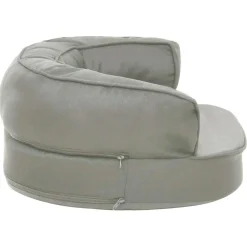 vidaXL Hondenbed ergonomisch linnen-look 60x42 cm grijs