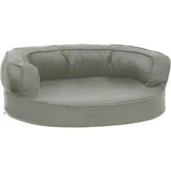 vidaXL Hondenbed ergonomisch linnen-look 60x42 cm grijs