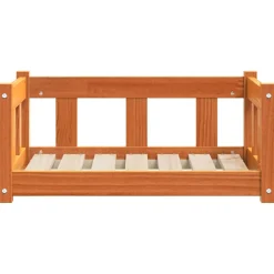 vidaXL Hondenbed Wasbruin 65,5 x 50 x 28 cm Massief grenenhout