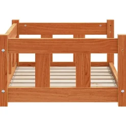 vidaXL Hondenbed Wasbruin 65,5 x 50 x 28 cm Massief grenenhout
