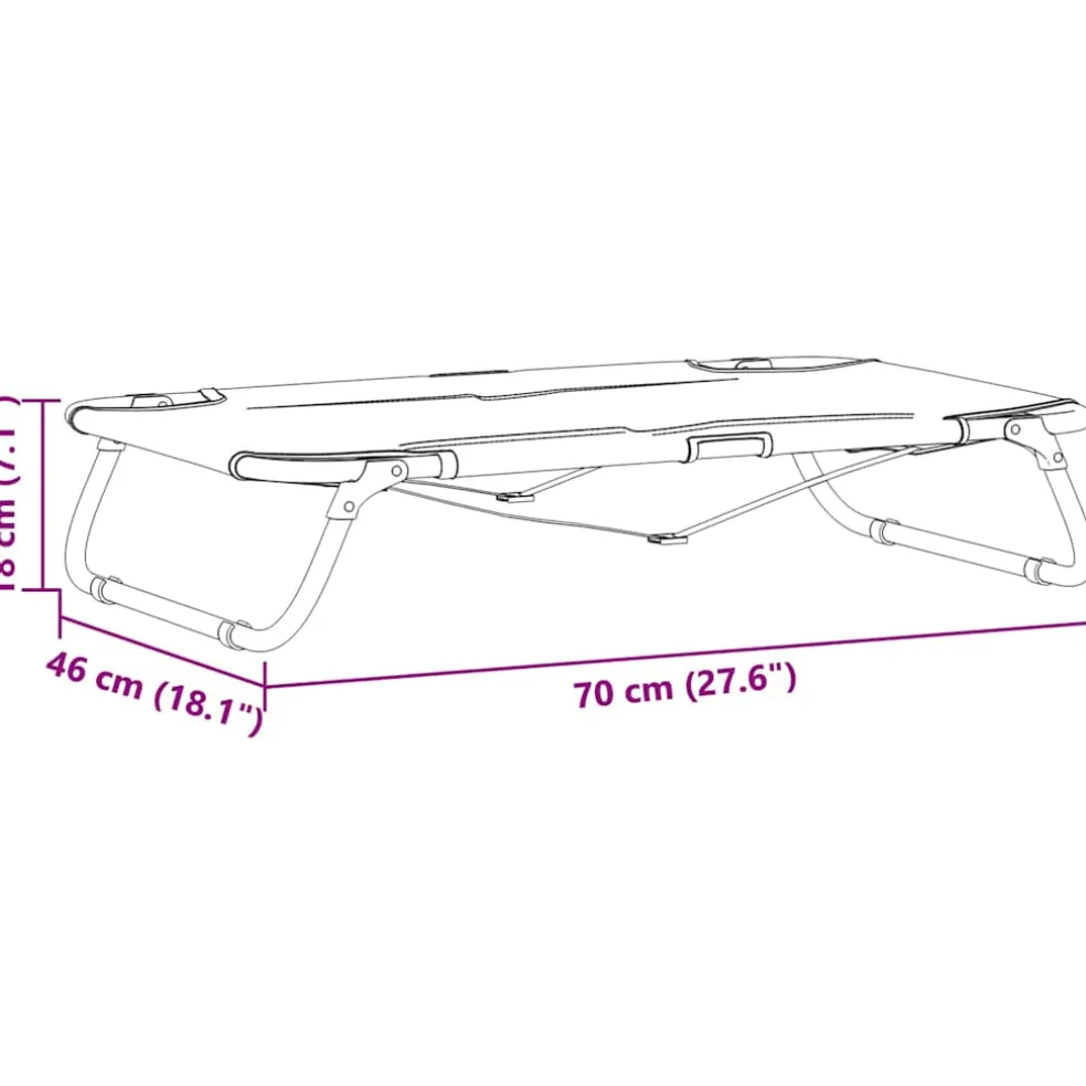 vidaXL Hondenbed 70 x 46 x 18 cm Staal Lichtgrijs