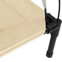 vidaXL Hondenbed 63 x 49,5 x 60 cm Staal Zilvergrijs