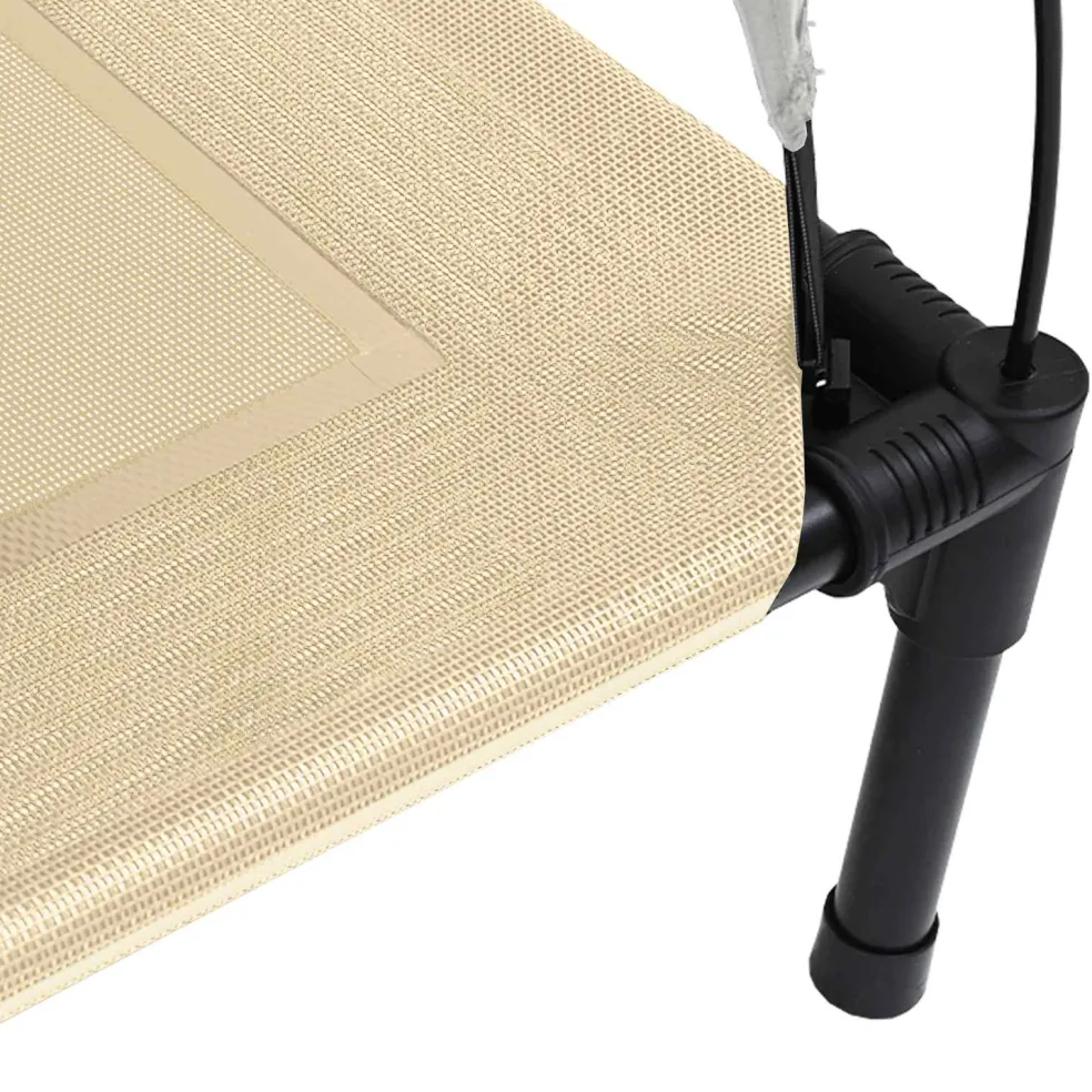 vidaXL Hondenbed 63 x 49,5 x 60 cm Staal Zilvergrijs