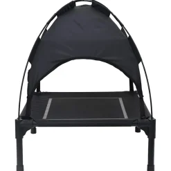 vidaXL Hondenbed 63 x 49,5 x 60 cm Staal Zwart