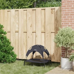 vidaXL Hondenbed Zwart 62 x 48 x 61 cm Staal
