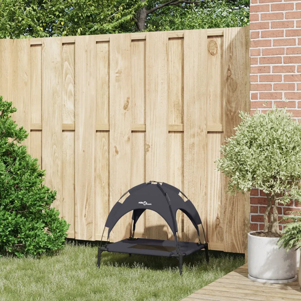 vidaXL Hondenbed Zwart 62 x 48 x 61 cm Staal