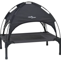 vidaXL Hondenbed Zwart 62 x 48 x 61 cm Staal