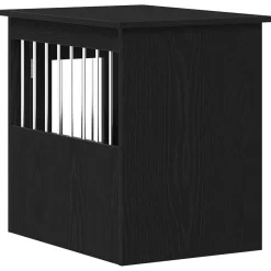 vidaXL Hondenbenchmeubel 45x62x59 cm bewerkt hout zwart eikenkleurig