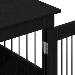 vidaXL Hondenbenchmeubel 45x62x59 cm bewerkt hout zwart eikenkleurig