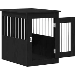 vidaXL Hondenbenchmeubel 45x62x59 cm bewerkt hout zwart eikenkleurig