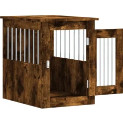 vidaXL Hondenbench 45x62x59 cm bewerkt hout gerookt eikenkleurig