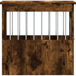 vidaXL Hondenbench 45x62x59 cm bewerkt hout gerookt eikenkleurig