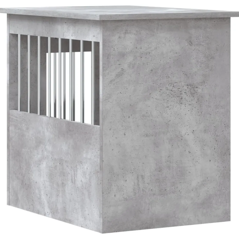 vidaXL Hondenbench 45x62x59 cm bewerkt hout betongrijs