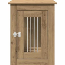 vidaXL Hondenbench 45x62x59 cm bewerkt hout artisanaal eikenkleurig