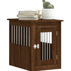 vidaXL Hondenbench 45x62x59 cm bewerkt hout bruin eikenkleur