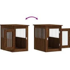 vidaXL Hondenbench 45x62x59 cm bewerkt hout bruin eikenkleur