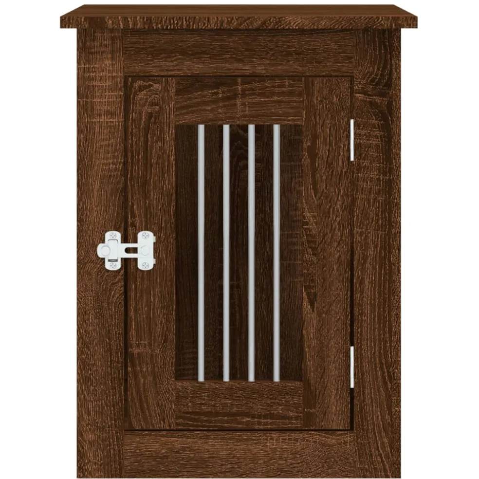 vidaXL Hondenbench 45x62x59 cm bewerkt hout bruin eikenkleur