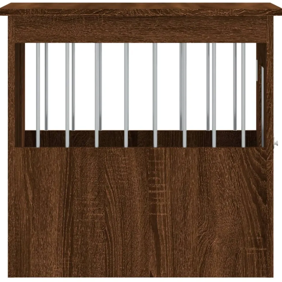 vidaXL Hondenbench 45x62x59 cm bewerkt hout bruin eikenkleur