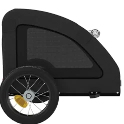 vidaXL Hondenfietstrailer oxford stof en ijzer zwart