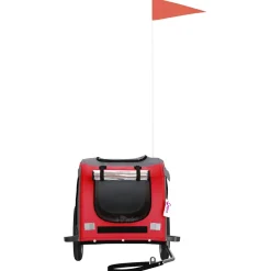 vidaXL Hondenfietstrailer oxford stof en ijzer rood