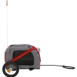 vidaXL Hondenfietstrailer oxford stof en ijzer rood
