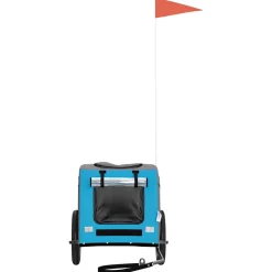 vidaXL Hondenfietstrailer oxford stof en ijzer rood en zwart