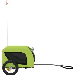 vidaXL Hondenfietstrailer oxford stof en ijzer groen en zwart