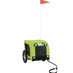 vidaXL Hondenfietstrailer oxford stof en ijzer groen en zwart
