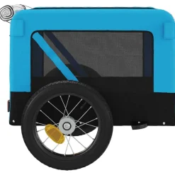 vidaXL Hondenfietstrailer oxford stof en ijzer blauw en zwart