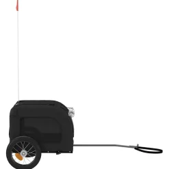 vidaXL Hondenfietstrailer oxford stof en ijzer zwart