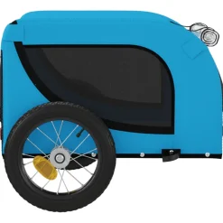 vidaXL Hondenfietstrailer oxford stof en ijzer geel en zwart