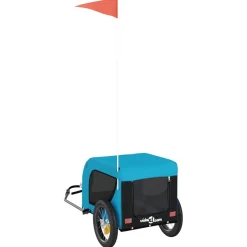 vidaXL Hondenfietstrailer oxford stof en ijzer geel en zwart
