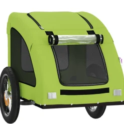 vidaXL Hondenfietstrailer oxford stof en ijzer groen