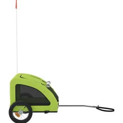 vidaXL Hondenfietstrailer oxford stof en ijzer groen