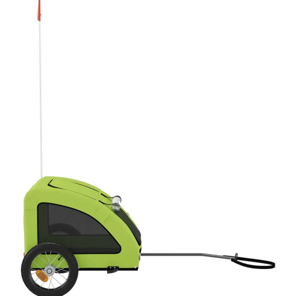 vidaXL Hondenfietstrailer oxford stof en ijzer groen