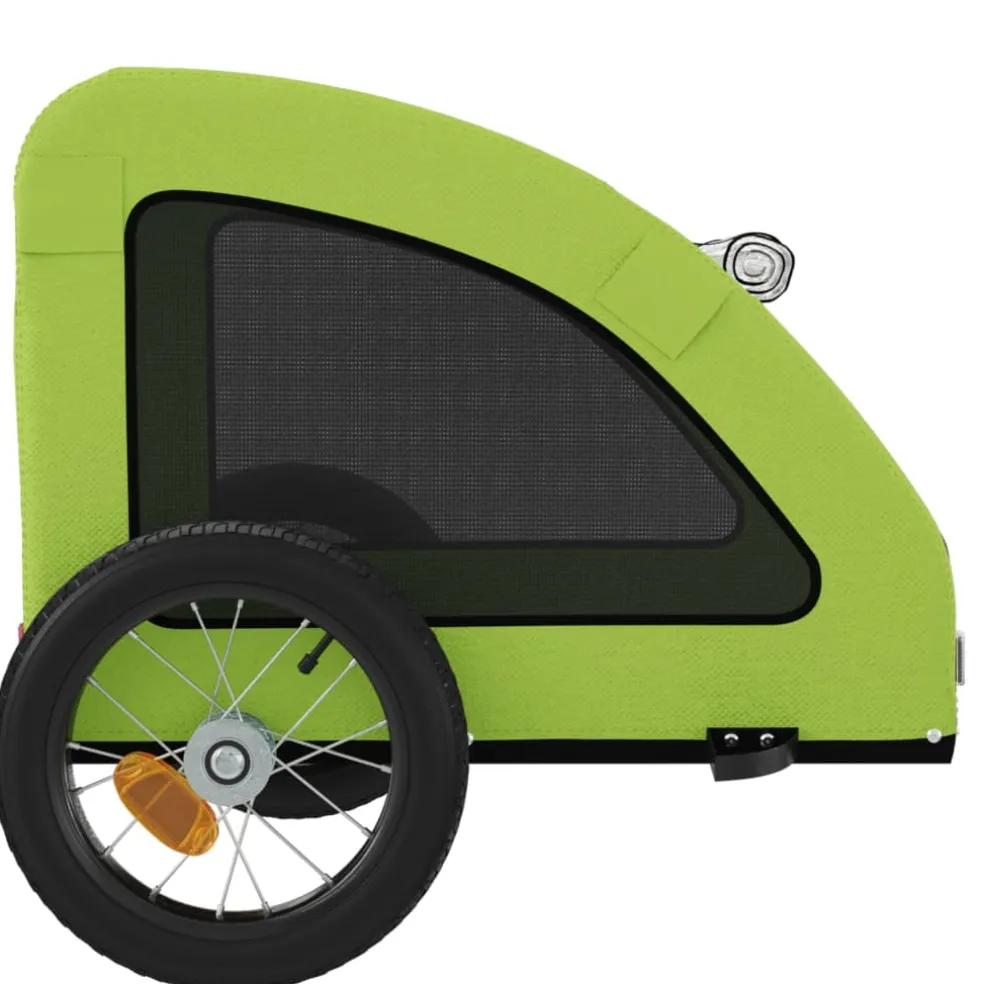 vidaXL Hondenfietstrailer oxford stof en ijzer groen