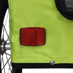 vidaXL Hondenfietstrailer oxford stof en ijzer groen