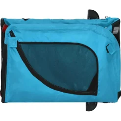 vidaXL Hondenfietstrailer oxford stof en ijzer blauw en zwart