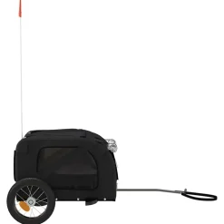 vidaXL Hondenfietstrailer oxford stof en ijzer zwart