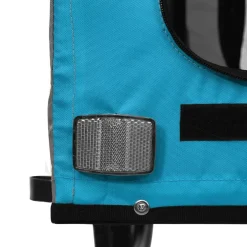 vidaXL Hondenfietstrailer oxford stof en ijzer blauw en grijs